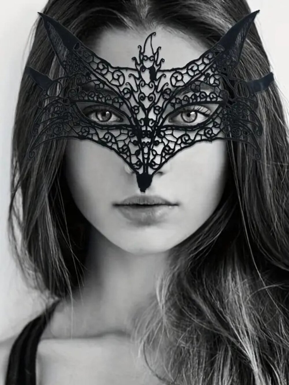 Black Venetian Lace Eye Mask Mardi Gras Carnival Masquerade Cosplay